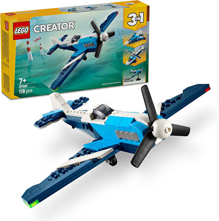 Lego Creator 3’Ü 1 Arada Uçak: Yarış Uçağı 31160-7 Yaş Ve Üzeri Çocuklar Için Jet Veya Helikoptere D