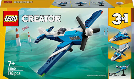 Lego Creator 3’Ü 1 Arada Uçak: Yarış Uçağı 31160-7 Yaş Ve Üzeri Çocuklar Için Jet Veya Helikoptere D
