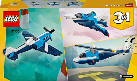 Lego Creator 3’Ü 1 Arada Uçak: Yarış Uçağı 31160-7 Yaş Ve Üzeri Çocuklar Için Jet Veya Helikoptere D
