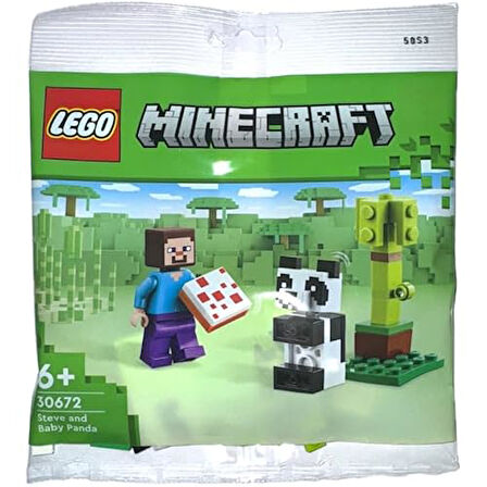 Lego Minecraft 30672 Steve And Baby Panda