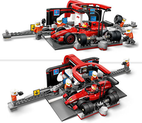 Lego City Ferrari Arabalı F1 Pit Stop Ve Pit Ekibi 60443-6 Yaş Ve Üzeri Çocuklar Için Yarış Arabası 