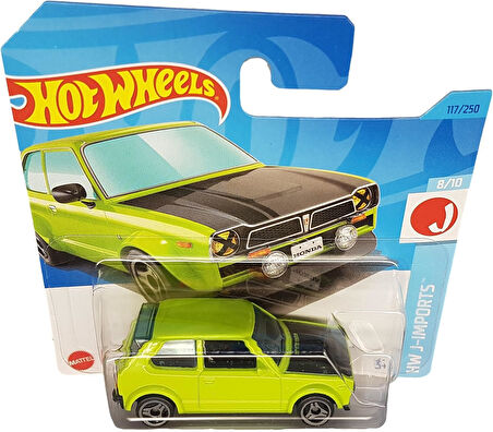 Hot Wheels - ´73 Honda Civic Custom - Hw J-Imports 8/10 - Hkg40 - Short Card - Yeşil - Mattel 2023