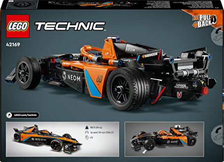 Lego® Technic Neom Mclaren Formula E Yarış Arabası 42169-9 Yaş Ve Üzeri Çocuklar Için Koleksiyonluk 