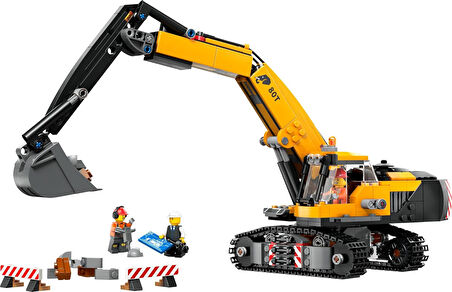 Lego City Sarı İnşaat Ekskavatörü 60420-8 Yaş Ve Üzeri Araçları Seven Çocuklar Için Yaratıcı Oyuncak