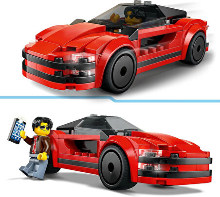 Lego City Kırmızı Spor Araba 60448-5 Yaş Ve Üzeri Çocuklar Için Yaratıcı Oyuncak Yapım Seti, Doğum G