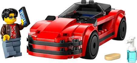 Lego City Kırmızı Spor Araba 60448-5 Yaş Ve Üzeri Çocuklar Için Yaratıcı Oyuncak Yapım Seti, Doğum G