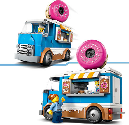 Lego City Donut Kamyonu 60452-5 Yaş Ve Üzeri Çocuklar Için Yaratıcı Oyuncak Yapım Seti, Doğum Günü H