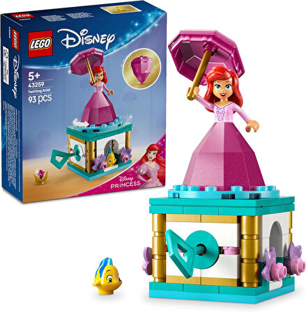 Lego ǀ Disney Princess Dönen Ariel 43259-5 Yaş Ve Üzeri Prenses Seven Çocuklar Için Mini Bebek Figür