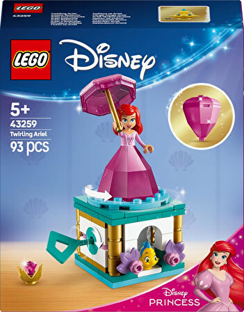 Lego ǀ Disney Princess Dönen Ariel 43259-5 Yaş Ve Üzeri Prenses Seven Çocuklar Için Mini Bebek Figür