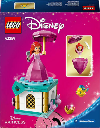 Lego ǀ Disney Princess Dönen Ariel 43259-5 Yaş Ve Üzeri Prenses Seven Çocuklar Için Mini Bebek Figür