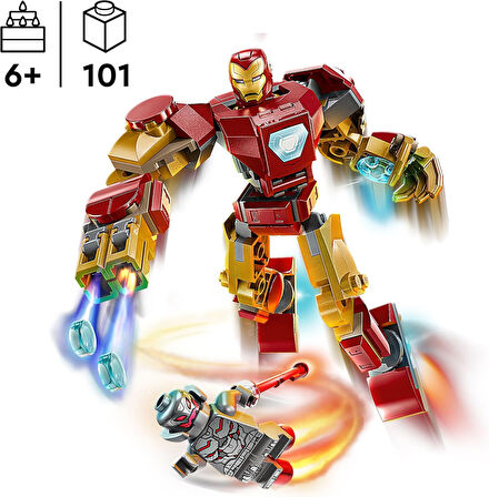 Lego Marvel Iron Man Robotu, Ultron’A Karşı 76307-6 Yaş Ve Üzeri Süper Kahraman Sevenler Için Yaratı