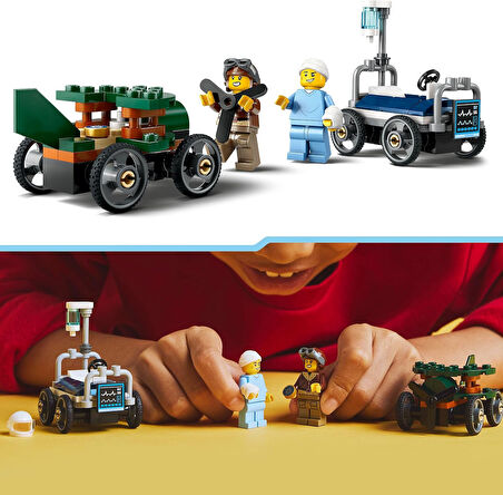 Lego City Uçak, Hastane Yatağına Karşı Yarış Arabası Paketi 60459-5 Yaş Üzeri Çocuklar Için Yaratıcı