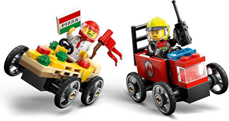 Lego City Pizza Arabası İtfaiye Kamyonuna Karşı Yarış Arabası Paketi 60458-5 Yaş Ve Üzeri Çocuklar I