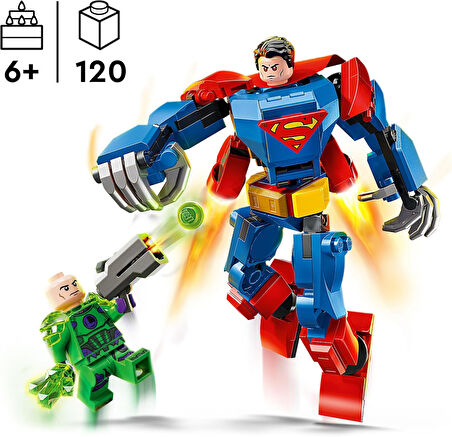 Lego Dc Superman Robotu, Lex Luthor’A Karşı 76302-6 Yaş Ve Üzeri Süper Kahraman Sevenler Için Yaratı