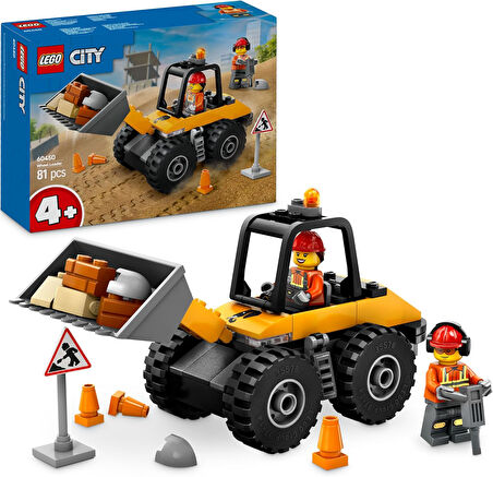 Lego Sarı Tekerlekli İnşaat Yükleyicisi 60450-4 Yaş Ve Üzeri Çocuklar Için Yaratıcı İnşaat Aracı İçe
