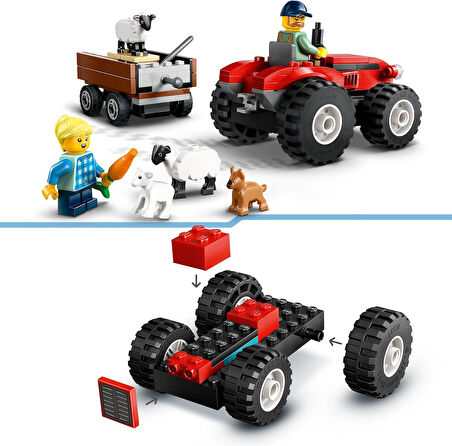 Lego City Römorklu Kırmızı Çiftlik Traktörü Ve Koyun 60461-4 Yaş Ve Üzeri Çocuklar Için Yaratıcı Oyu