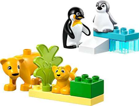 Lego Duplo Town Vahşi Hayvan Aileleri: Penguenler Ve Aslanlar 10442-2 Yaş Ve Üzeri Çocuklar Için Eği