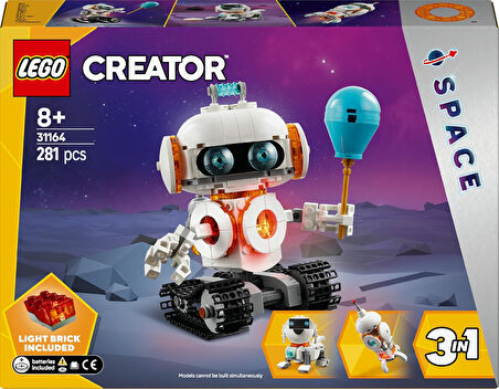 Lego Creator 3’Ü 1 Arada Uzay Robotu 31164-8 Yaş Ve Üzeri Çocuklar Için Köpek Figürüne Veya Rokete D