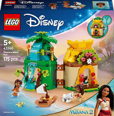 Lego ǀ Disney Princess Moana’Nın Ada Eğlencesi 43260, 5 Yaş Ve Üzeri Kız Ve Erkek Çocukları İçin Yar