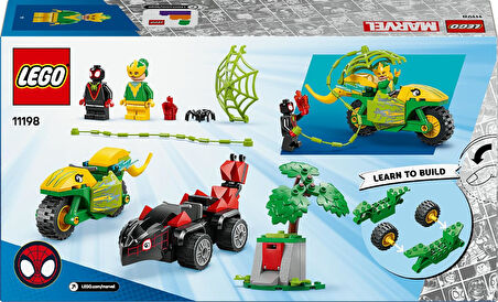 Lego Marvel Spidey Ve İnanılmaz Arkadaşları Spin Ve Electro Dinozor Aracı Takibi 11198-4 Yaş Ve Üzer