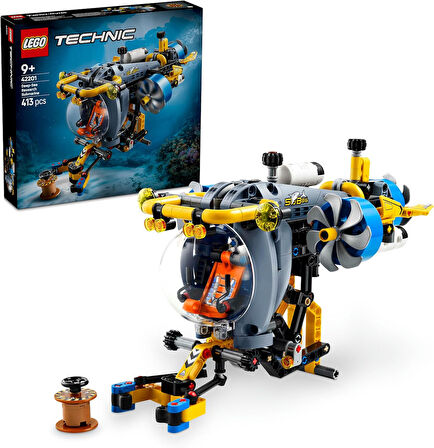 Lego Technic Derin Deniz Araştırma Denizaltı Oyuncağı – Dönen Pervaneler, Hava Tankları Ve Kokpit Iç