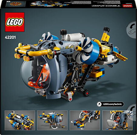 Lego Technic Derin Deniz Araştırma Denizaltı Oyuncağı – Dönen Pervaneler, Hava Tankları Ve Kokpit Iç