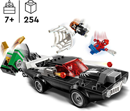 Lego Marvel Örümcek Adam, Venom Arabasına Karşı 76309-7 Yaş Ve Üzeri Çocuklar Için Araç Ve Minifigür