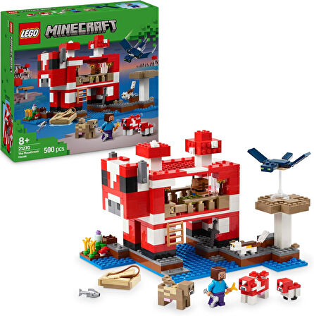 Lego Minecraft Moshroom Evi 21270 – 8 Yaş Ve Üzeri Erkek Ve Kız Çocuklar Için Mantar Tarlaları, Stev