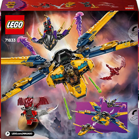Lego Ninjago Ras Ve Arin'In Süper Fırtına Jeti 71833-8 Yaş Ve Üzeri Çocuklar Için 3 Ninja Minifigürü