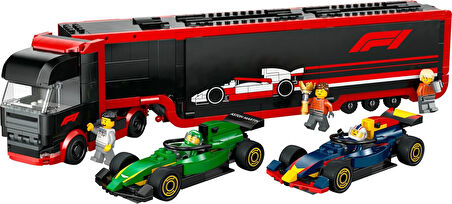 Lego City Rb20 Ve Amr24 F1 Arabalı F1 Kamyonu 60445-8 Yaş Ve Üzeri Çocuklar Için Yarış Arabalı Yarat