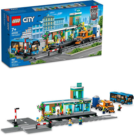 Lego Şehir Tren İstasyonu Seti 60335 Otobüs, Demiryolu Kamyonu Ve Paletli, Şehir Setleriyle Uyumlu. 