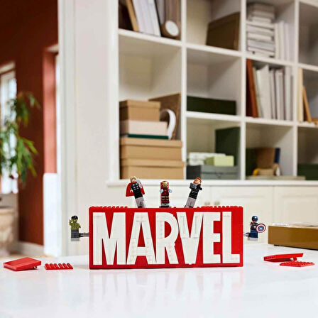 Lego Marvel: Marvel Logosu Ve Minifigürleri 76313 - Süper Kahraman Sevenler Için Avengers Karakterle