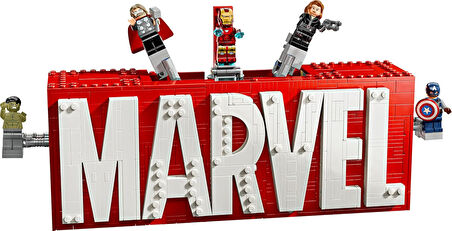 Lego Marvel: Marvel Logosu Ve Minifigürleri 76313 - Süper Kahraman Sevenler Için Avengers Karakterle