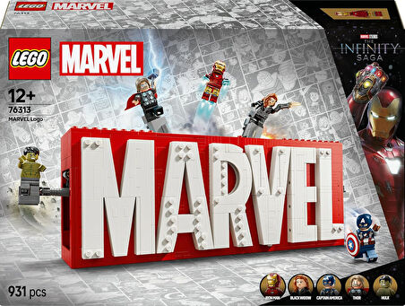 Lego Marvel: Marvel Logosu Ve Minifigürleri 76313 - Süper Kahraman Sevenler Için Avengers Karakterle