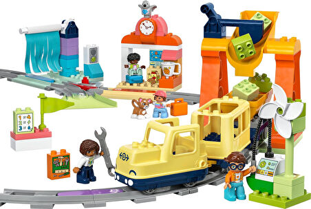 Lego Duplo Town Büyük İnteraktif Mahalle Treni 10428 – 3 Yaş Ve Üzeri Çocuklara Özel Işıklı, Sesli V