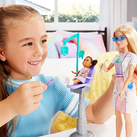 Barbie® Bakım Temalı Kariyer Oyun Setleri - Diş Hekimi Bebek, 3Y+, Jcr74