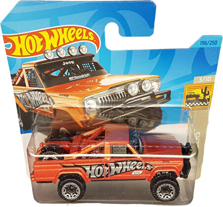 Hot Wheels - ´73 Jeep J10 - Baja Blazers 3/10 - Hkg61 - Short Card - Turuncu Metalik - Bfgoodrich - 