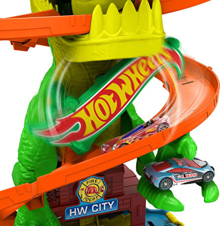 Hot Wheels® T-Rex Ve İtfaiye İstasyonu Oyun Seti, 4Y+, Jbm73