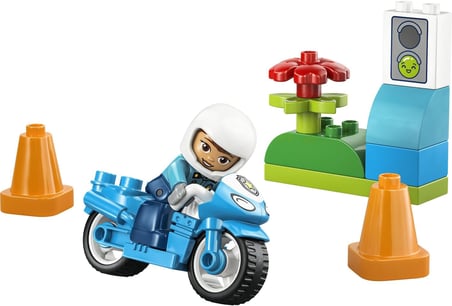 Lego Duplo Kasabası Mavi Polis Motosikleti 10471-2 Yaş Ve Üzeri Çocuklar Için Memur Figürü, Koniler 