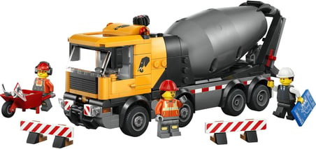 Lego City Beton Mikseri 60478-7 Yaş Ve Üzeri Çocuklar Için 3 İnşaat İşçisi Minifigürü Ve Aksesuarlar