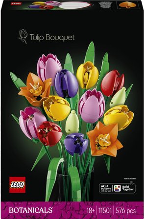 Lego Botanicals Lale Buketi 11501 - Yetişkinler Için Çeşitli Renkler Ve Aşamalarda 5 Lale İçeren Sev