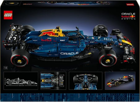 Lego Technic Oracle Red Bull Racing Rb20 F1 Araba 42206 - Yetişkinler Için 1:8 Ölçekli V6 Motor, Vit