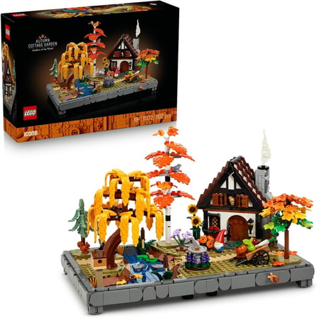 Lego Icons Sonbahar Bağ Evi Bahçesi 11372 – Yetişkinler Için Huş, Salkım Söğüt, Mavi Ladin Ve Akçaağ