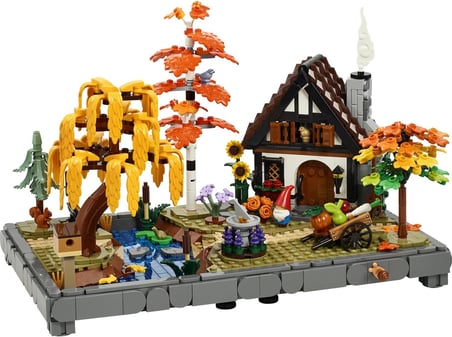 Lego Icons Sonbahar Bağ Evi Bahçesi 11372 – Yetişkinler Için Huş, Salkım Söğüt, Mavi Ladin Ve Akçaağ