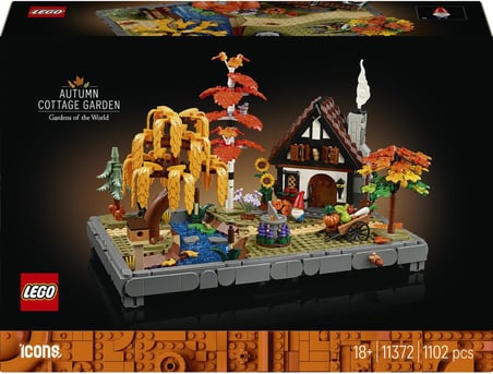 Lego Icons Sonbahar Bağ Evi Bahçesi 11372 – Yetişkinler Için Huş, Salkım Söğüt, Mavi Ladin Ve Akçaağ