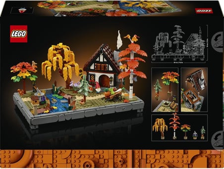 Lego Icons Sonbahar Bağ Evi Bahçesi 11372 – Yetişkinler Için Huş, Salkım Söğüt, Mavi Ladin Ve Akçaağ