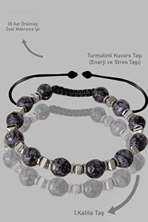 Sertifikalı Silver Gerçek Terahertz - Çeroit Taşı Bileklik