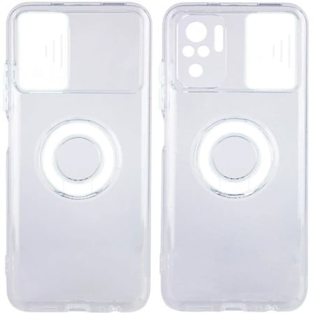 Ally Xiaomi Redmi Note  - s Kılıf Sürgülü Kamera Lens Korumalı Yüzük Standlı Silikon Kılıf-()
