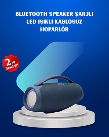 IPX Su Geçirmez Taşınabilir Bluetooth Hoparlör Renkli Işıklı