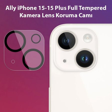 Ally iPhone - Plus Full Tempered Kamera Lens Koruma Camı-()